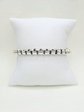 David Yurman Box Chain Bracelet in Sterling Silver - 7.2 mm - 9"